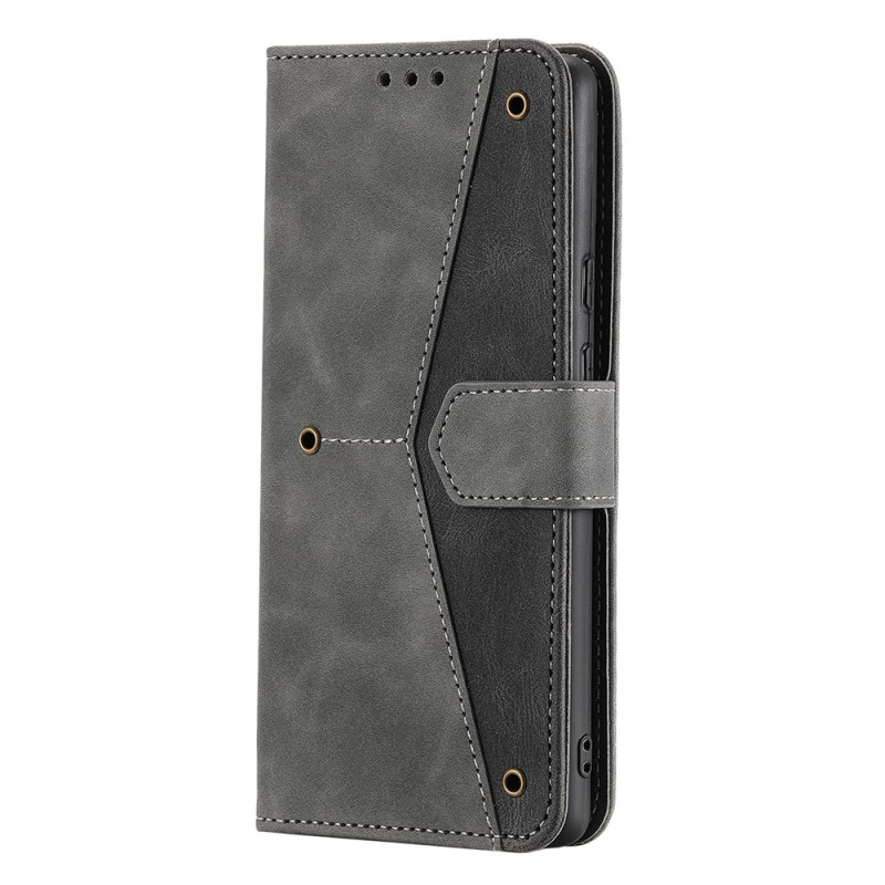 Tweekleurige hoes voor Google Pixel 11 met suède-look