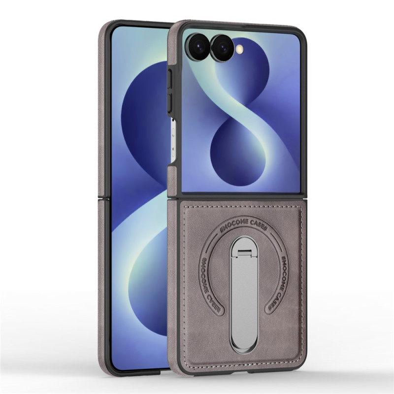 Samsung Galaxy Z Flip 8-hoesje met leerlook en standaard