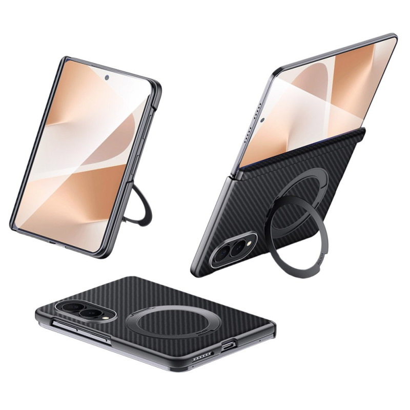 Samsung Galaxy Z Fold 8-hoesje van koolstofvezel met SULADA-houder