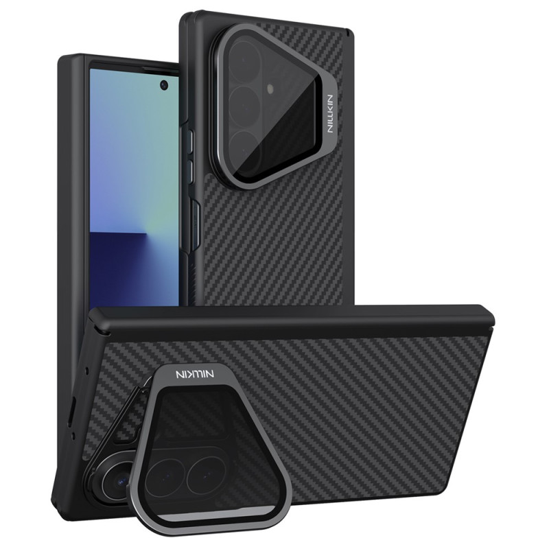 Samsung Galaxy Z Fold 8-hoesje van aramidevezel en NILLKIN-houder