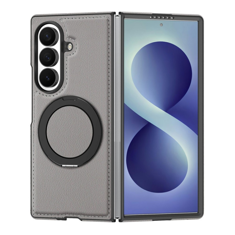 Samsung Galaxy Z Fold 8 Ultra magnetisch hoesje met leerlook en draaibare ring