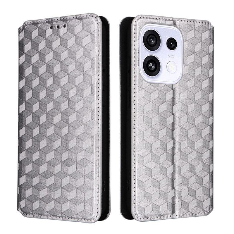 Flip-hoesje Oppo Reno 16 5G / 16 Pro 5G met ruitjesreliëf