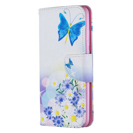 Huawei P Smart Plus Case 2019 Beschilderde Vlinders en Bloemen