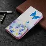 Huawei P Smart Plus Case 2019 Beschilderde Vlinders en Bloemen