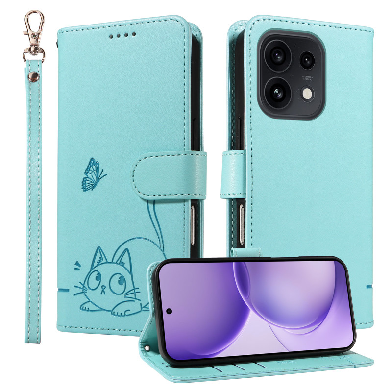 Oppo Reno 16 5G / 16 Pro 5G-hoesje met kat en riem