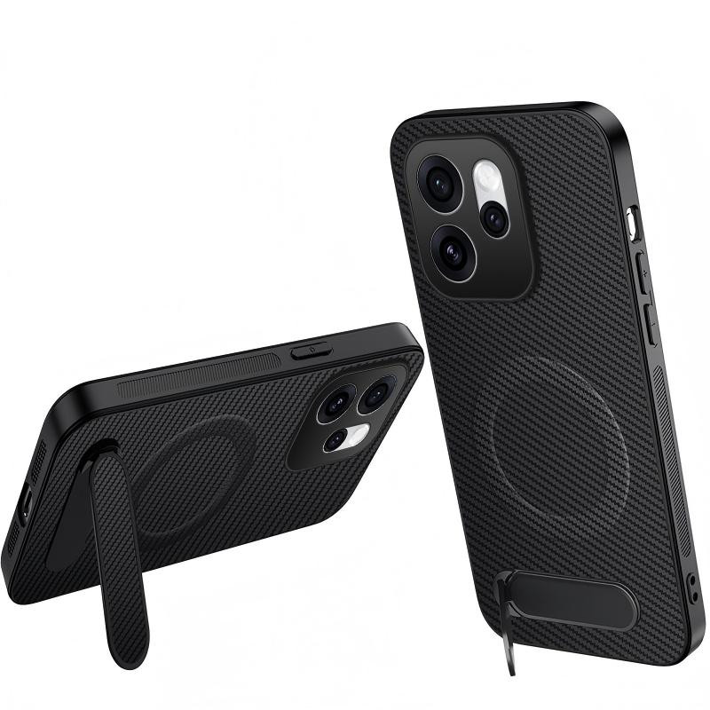 Oppo Reno 16 5G-hoesje van koolstofvezel met houder van WANLONFENG
