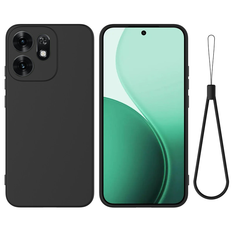 Oppo Reno 16 5G siliconenhoesje met draagriempje