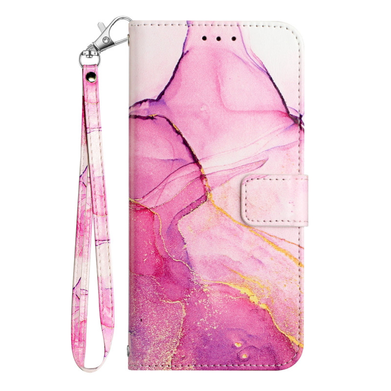 Oppo Reno 16 F 5G / 16 FS 5G-hoesje met marmereffect en draagriem