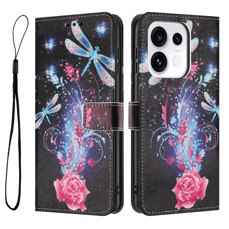 Oppo Reno 16 F 5G / 16 FS 5G-hoesje met libellenprint