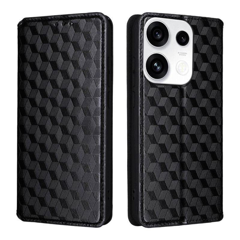 Flip-hoesje voor Oppo Reno 16 F 5G / 16 FS 5G met ruitjesmotief