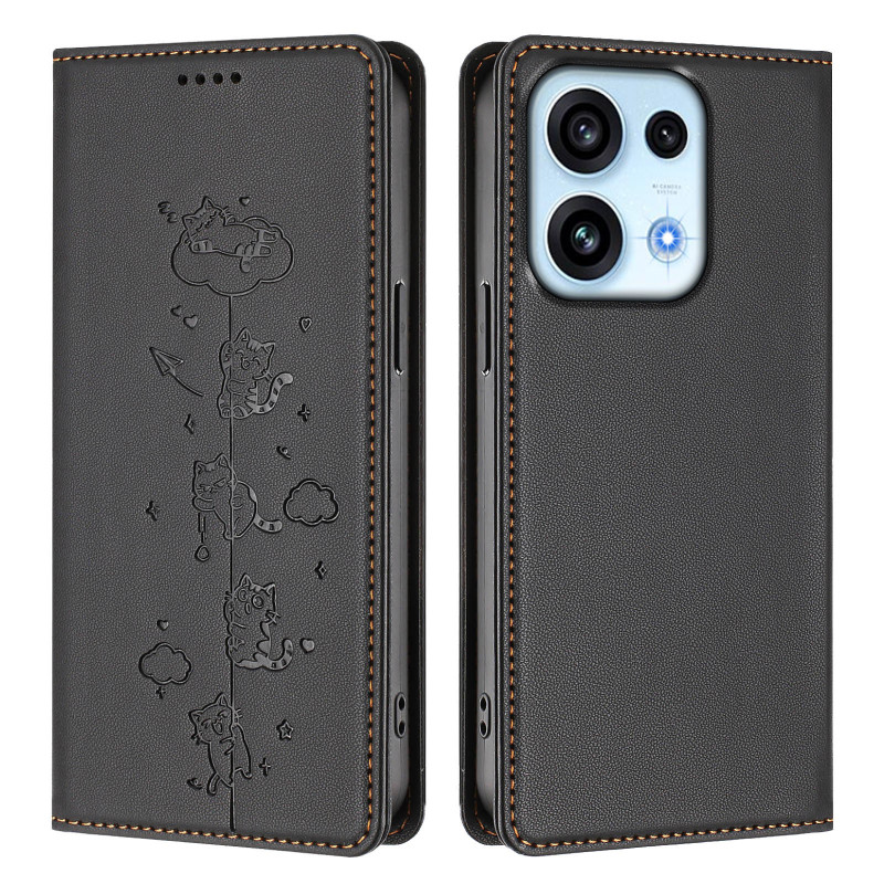 Flip-hoesje Oppo Reno 16 F 5G / 16 FS 5G met kattenmotief