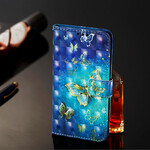Samsung Galaxy Note 10 Gouden Vlinder Etui