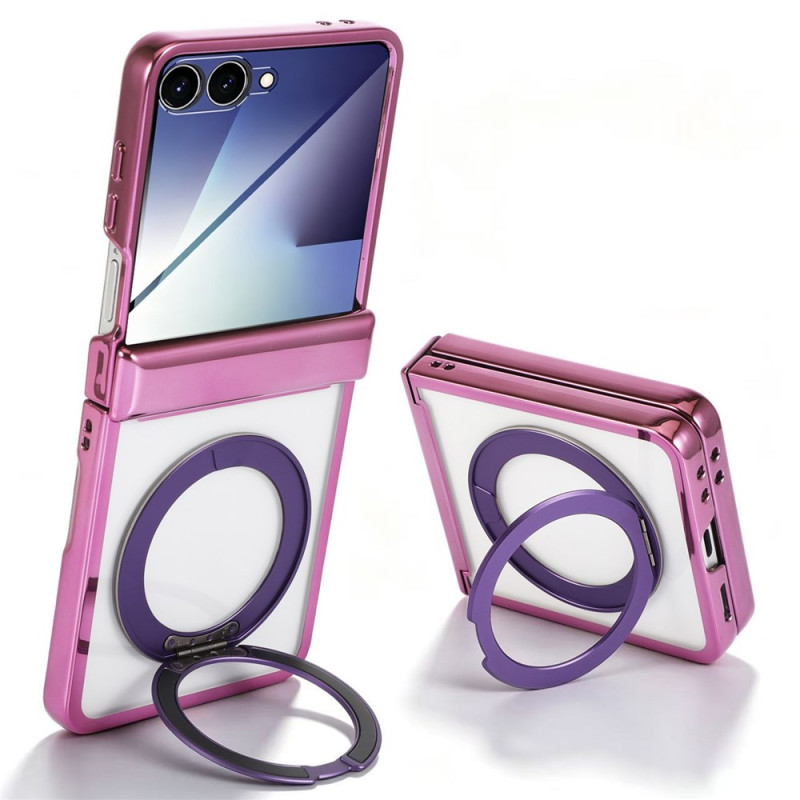 Samsung Galaxy Z Flip 8-hoesje met ring-standaardontwerp