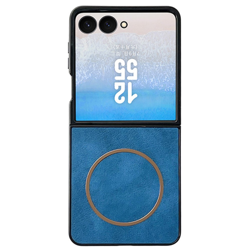 Magnetisch hoesje voor de Samsung Galaxy Z Flip 8 met leertextuur