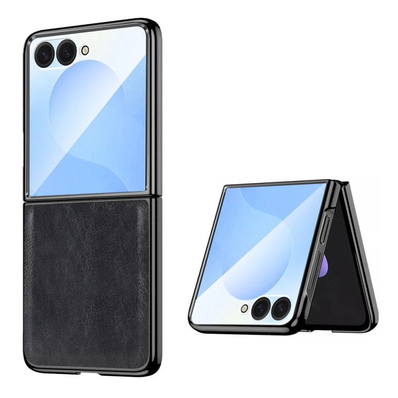 Samsung Galaxy Z Flip 8-hoesje met leerlook en gestructureerde afwerking