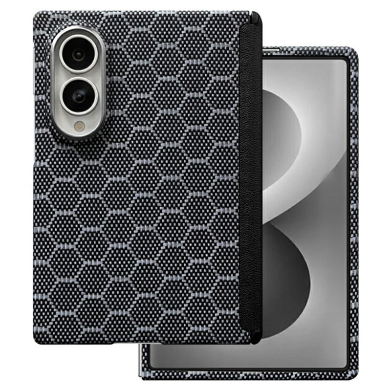 Magnetische hoes voor de Samsung Galaxy Z Fold 8 van aramidevezel met scharnierbescherming