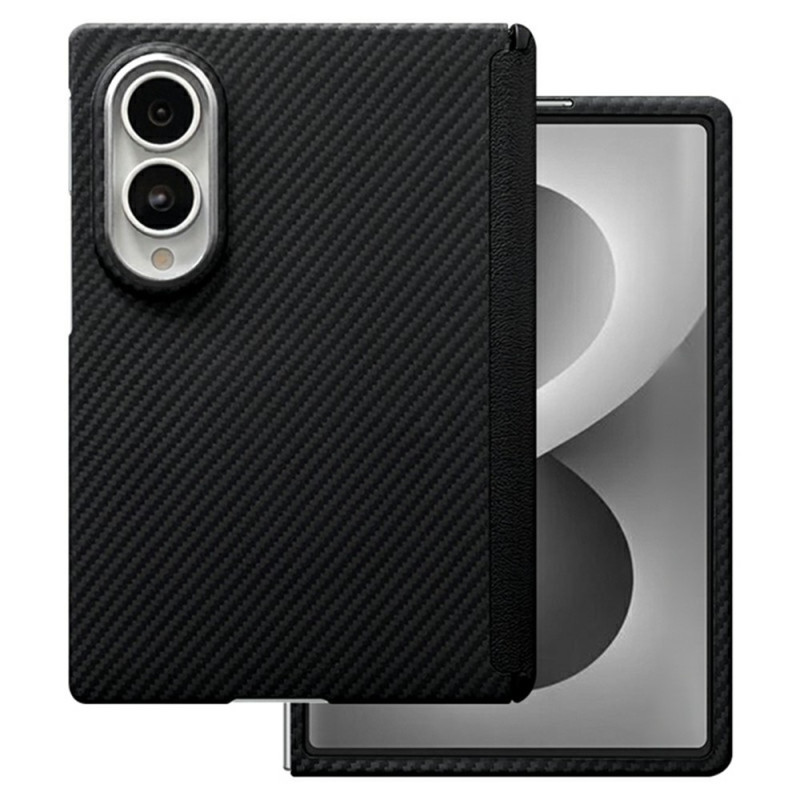 Magnetische hoes voor de Samsung Galaxy Z Fold 8 van 600D aramidevezel met scharnierbescherming