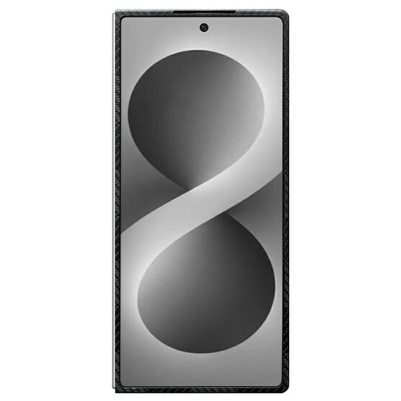 Samsung Galaxy Z Fold 8 Ultra-hoesje met magnetische sluiting, van aramidevezel met ruitpatroon