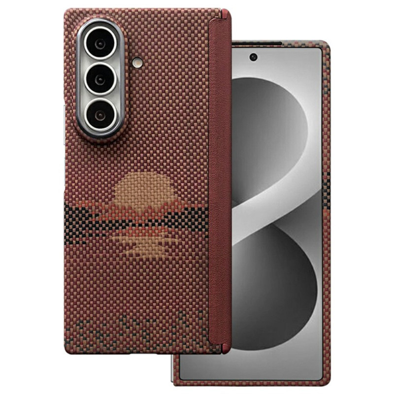 Samsung Galaxy Z Fold 8 Ultra magnetische hoes van aramidevezel in de kleur ‘Sun’ met scharnierbescherming