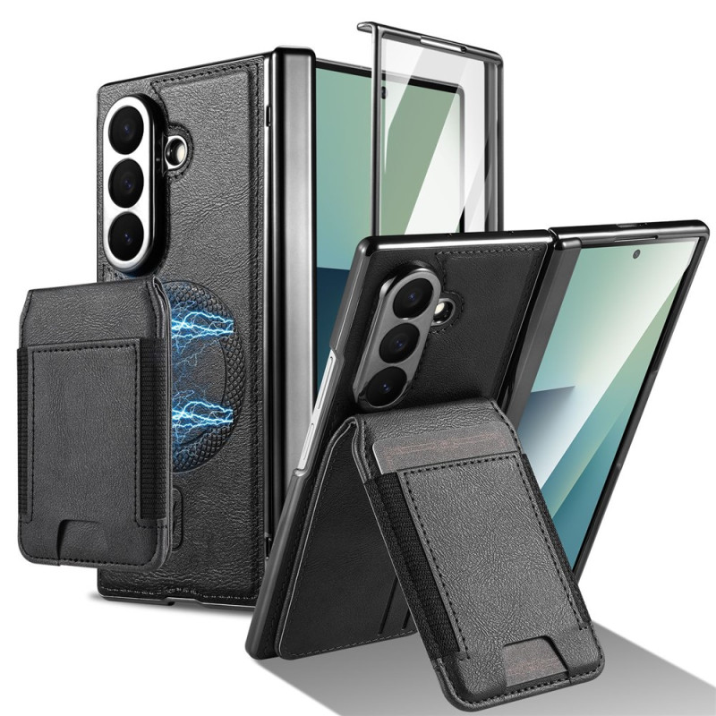 Magnetische hoes voor de Samsung Galaxy Z Fold 8 Ultra met afneembare kaarthouder en standaard
