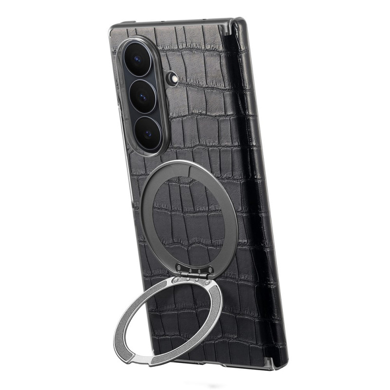 Samsung Galaxy Z Fold 8 Ultra-hoesje met magnetische sluiting en krokodillenleer-look, inclusief draaibare standaard