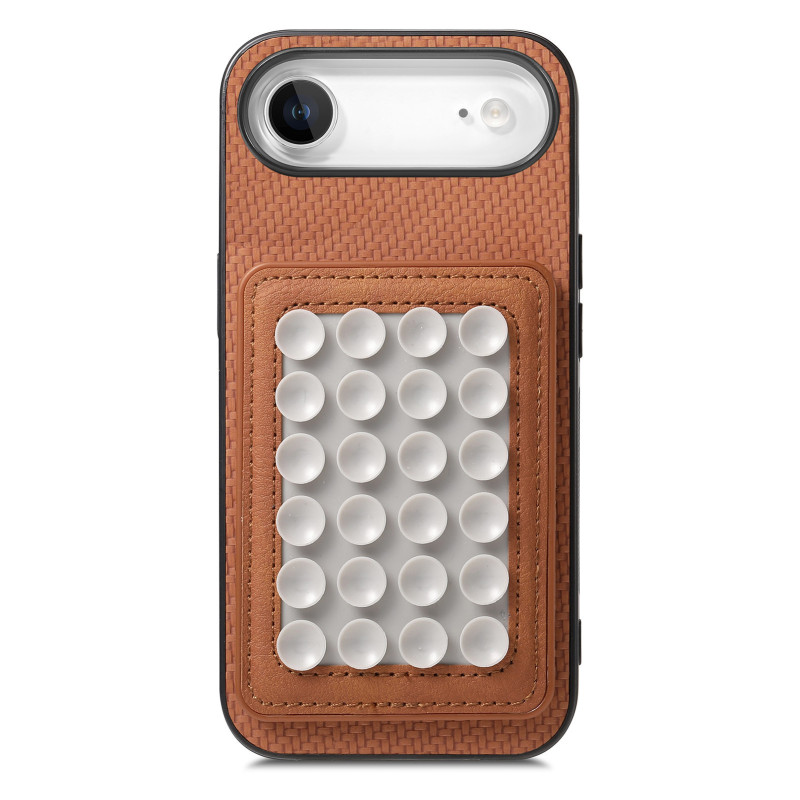 Coque iPhone Air Effet Carbone avec Ventouse Magnétique Détachable