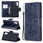 Samsung Galaxy Note 10 Hoesje Vlinders en Schuine Flap