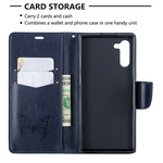 Samsung Galaxy Note 10 Hoesje Vlinders en Schuine Flap