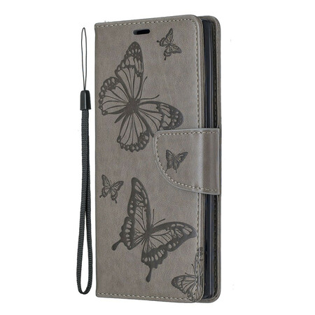Samsung Galaxy Note 10 Hoesje Vlinders en Schuine Flap