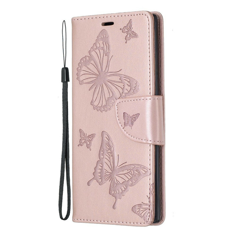 Samsung Galaxy Note 10 Hoesje Vlinders en Schuine Flap