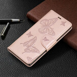 Samsung Galaxy Note 10 Hoesje Vlinders en Schuine Flap