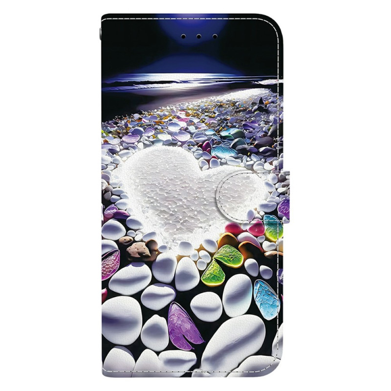 Hoesje voor Samsung Galaxy S26 FE, wit met hartjes