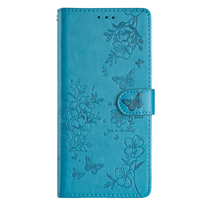 Xiaomi Redmi 17C 5G-hoesje met bloemen- en vlinderprint