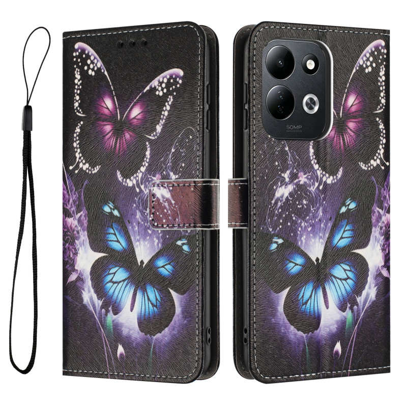 Hoesje voor Xiaomi Redmi 17 5G / 4G met twee vlinders