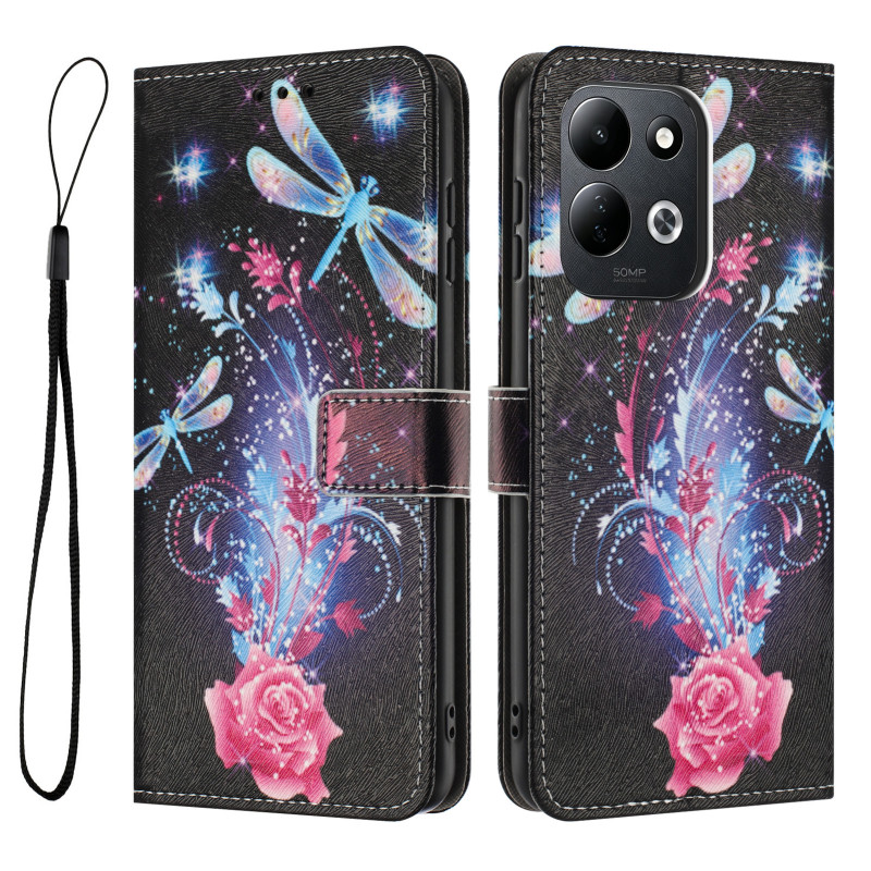 Hoesje voor Xiaomi Redmi 17 5G / 4G met lichtgevende libellen