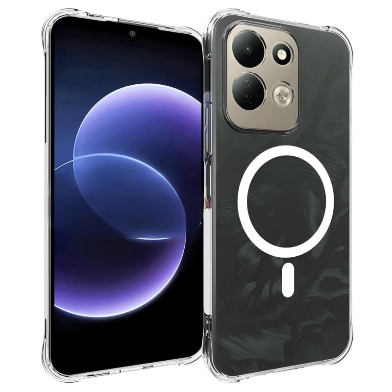 Doorzichtige magnetische hoes voor de Xiaomi Redmi 17 5G / 4G met screenprotector