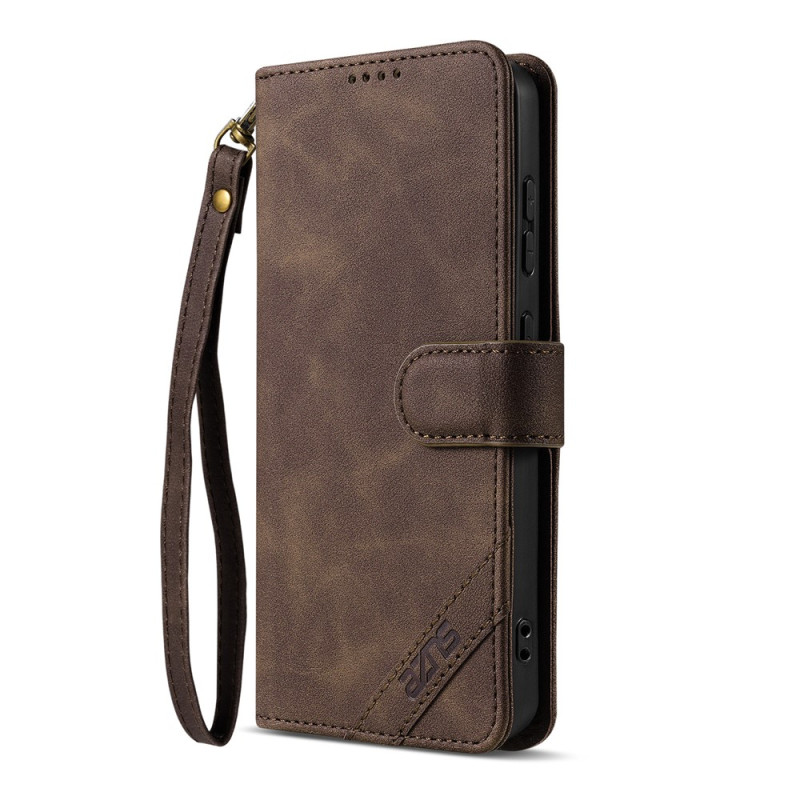 Poco F9 Ultra-hoesje met suède-look en draagriempje