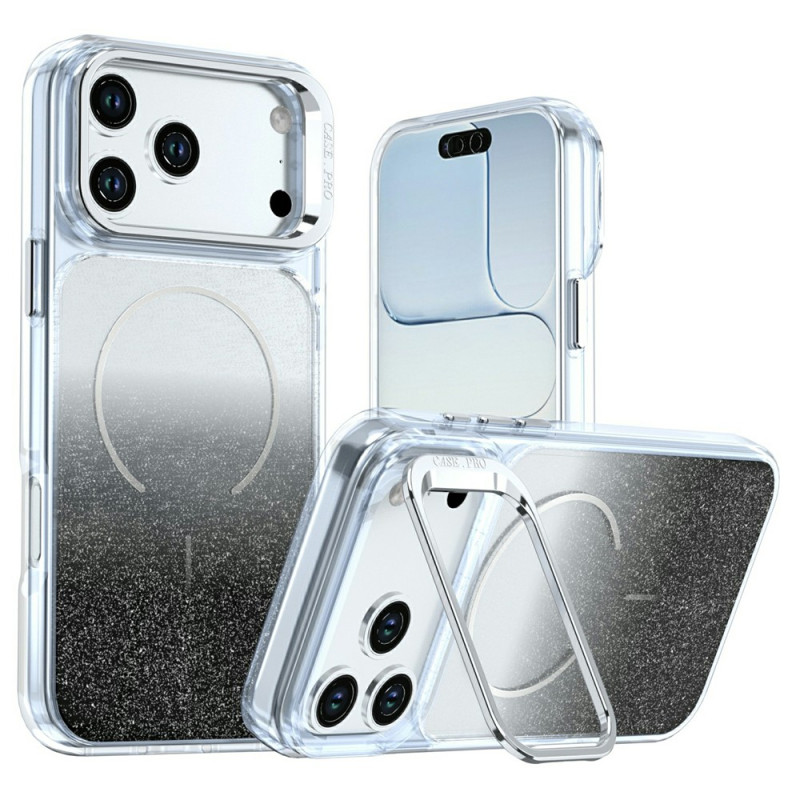 iPhone 18 Pro / 17 Pro-hoesje met magnetische houder, kleurverloop en glitters