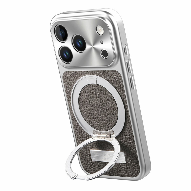 Litchi magnetische iPhone 18 Pro / 17 Pro-hoes met 360°-houder