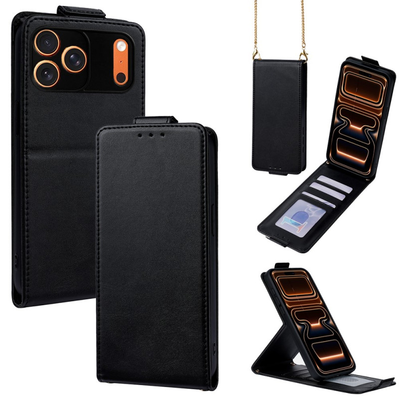 iPhone 18 Pro Max / 17 Pro Max-hoesje met verticale klep en schouderriem