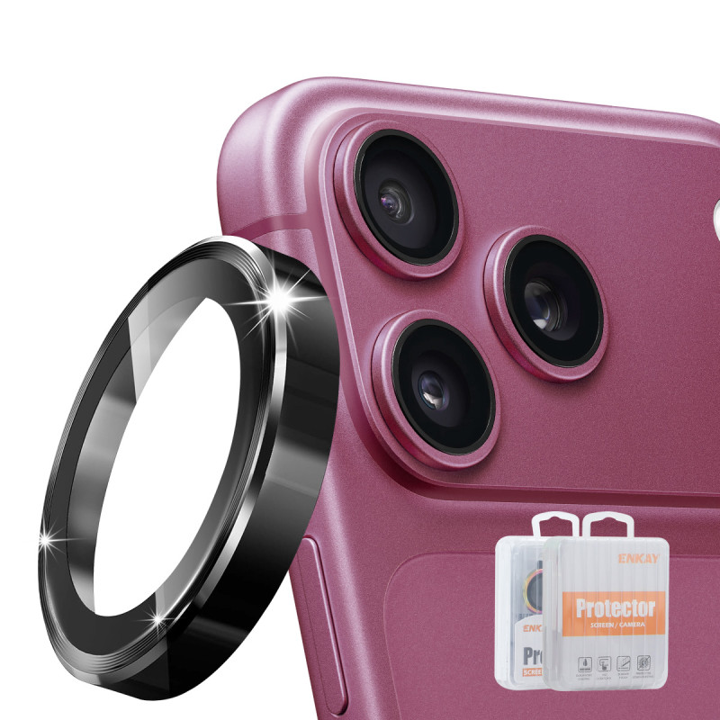 Beschermglas van gehard glas voor iPhone 18 Pro / 18 Pro Max (aluminium ringen)