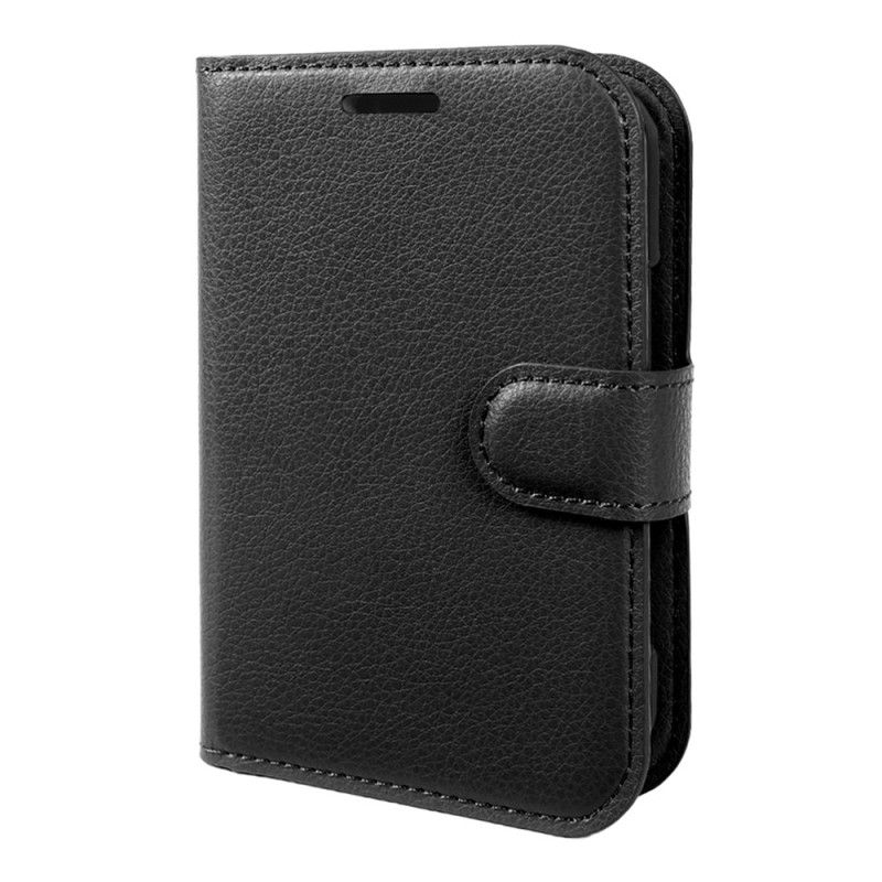 Housse iPhone Duo Simili Cuir Litchi