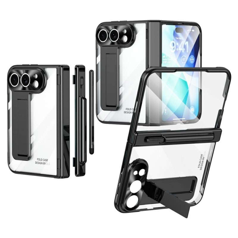 Coque iPhone Duo Transparente avec Charnière Magnétique et Stylet