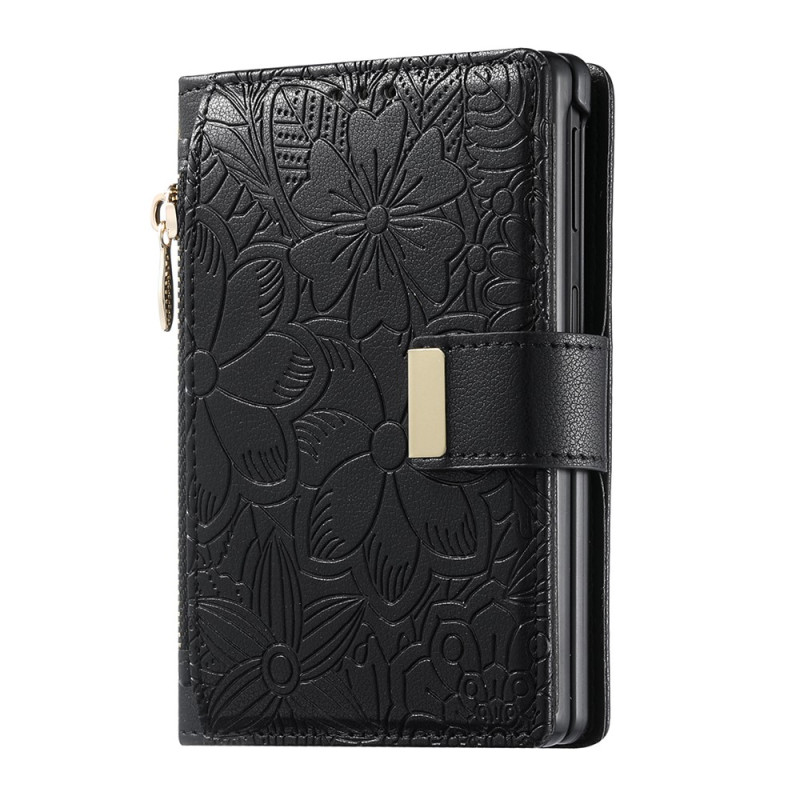 iPhone-hoesje 'Duo Florale' met vakje met ritssluiting