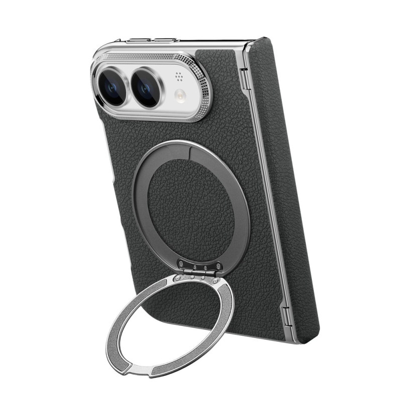 Litchi magnetische iPhone Duo-hoes met bevestigingsring