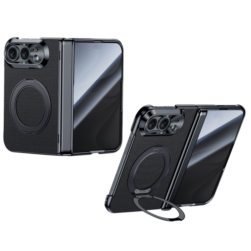 Magnetische iPhone-hoes Duo van stof met houder en anti-spionglas