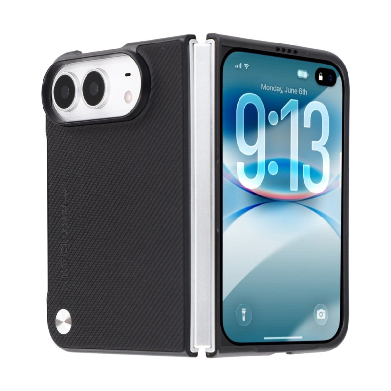 X-LEVEL iPhone-hoesje Duo met koolstoftextuur