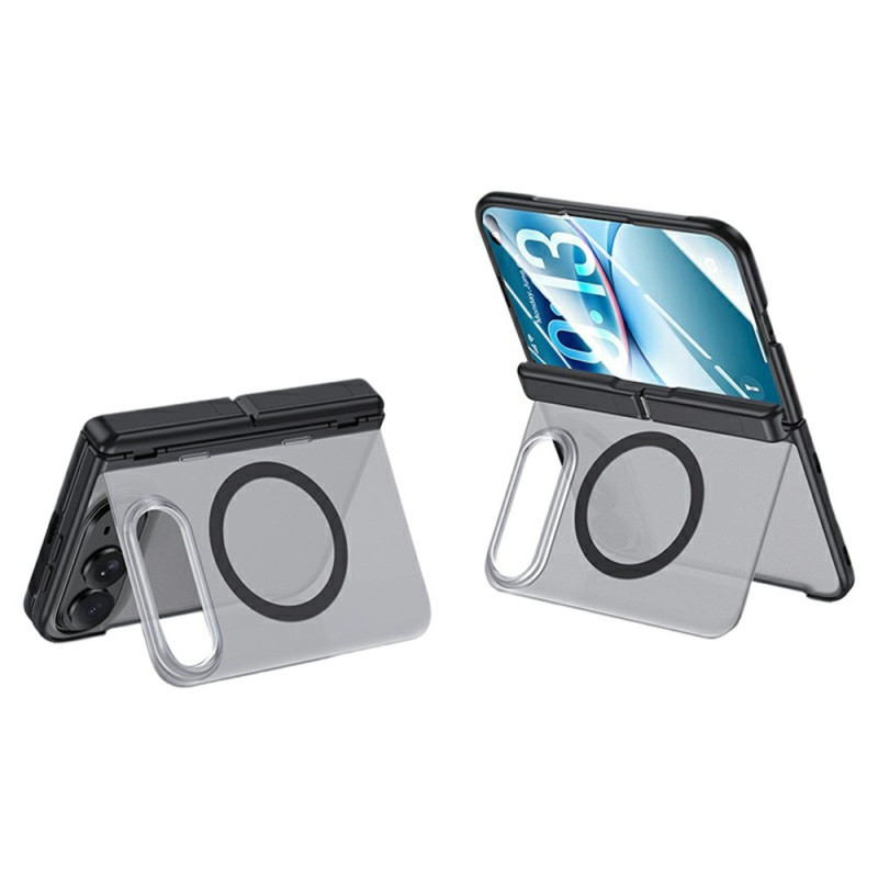 Magnetische iPhone-hoes met dubbele houder en gehard glas
