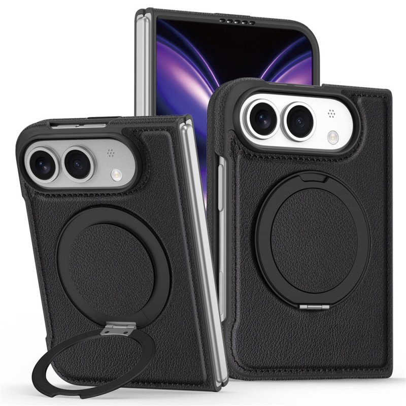 Coque iPhone Duo Magnétique Style Cuir avec Support 360°