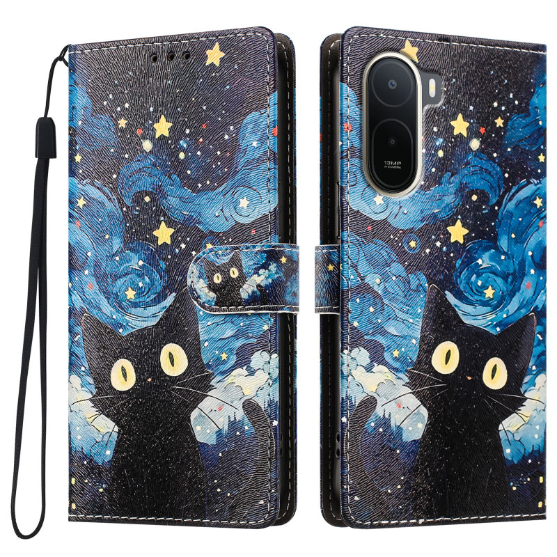 Hoesje voor Xiaomi Redmi A7 Pro / Poco C81 Pro met sterrenkat